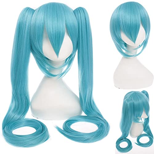 Vocaloid Hatsune Synthetic Wig Ponytails Black Rock Shooter Senbon Zakura Cosplay Wig Long Hair Silver Wigs + Wig Cap