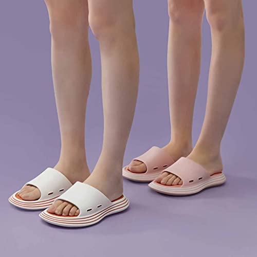 Women and Men Anti-Slip Slippers, Open Toe Flat Sandals with Arch Support，Eva Toe Flip Flop Womens Shower Summer Beach Pool Bathroom Garden Shoes (Color : Black, Size : EUR42-43)3