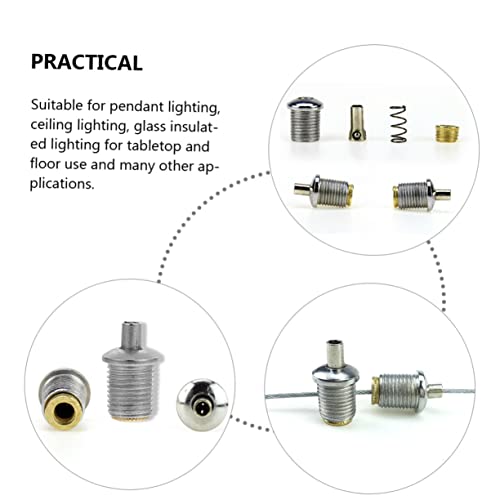 Anneome 20 Unidades Trava De Cabo De Aço Braçadeira De Fio De Corda Braçadeira De Cabo Para Corda De
