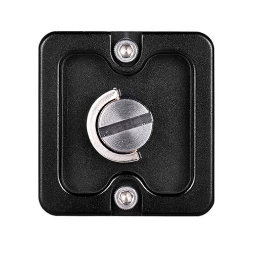 Akozon Placa de Liberación Rápida de Aleación de Aluminio de 40 * 38mm D 40T con Tornillo de 1/4 de Pulgada para Trípodes y Monopiés Compatibles con Accesorio de Cámara