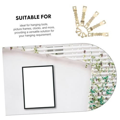 Image of Healifty Heavy Duty Sawtooth Picture Hangers with Screws Self-Tapping Installation Kit for Rv Boat Truck for Hanging Artwork Photos and Clocks