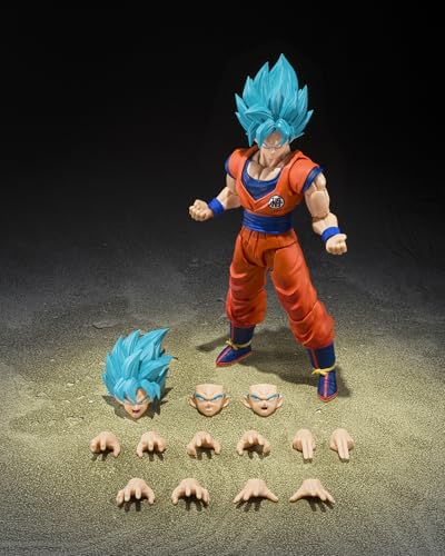 TAMASHII NATIONS - Dragon Ball Super - Super Saiyan God Super Saiyan Son Goku (Blue Power Transcending Limits) S.H.Figuarts Action Figure