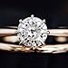 Dsnyu Womens Engagement Ring Rose Gold, Fashion Rings Moissanite 2ct Solitaire 2 Band Set Accessories 9K Rose Gold for Mother Size 9.5