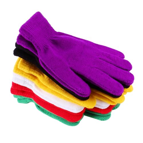 Beavorty Winter Knit Gloves for Men Women Soft Warm Full Finger Gloves Comfortable Solid Color Design for Outdoor Activities and Cycling