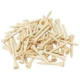 Tabata(タバタ) ゴルフ ティー 木製 ウッドティー ウッド 大容量 ゴルフティー ニス レギュラー レギュラーティー 55mm 60本入り OEM TEEAZNNR