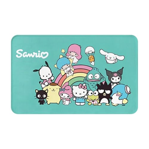 フロアマット 玄関マット ポチャッコ アニメ バスマット 洗える 耐久性があり 滑り止め おしゃれ かわいい キッチンマット 人気 漫画 49x80cm