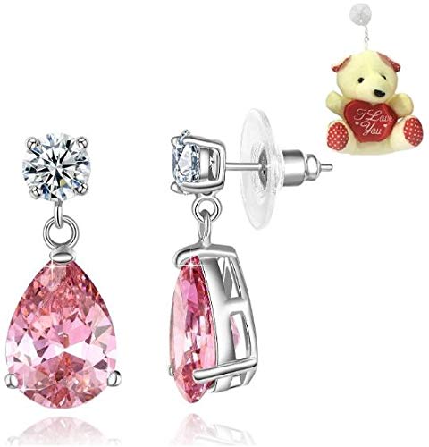 See full amazon price history chart for Okos Valentine Collection Alloy Rhodium Plated Glamorous Pink Drop Crystal Studded Dangler Earrings With 1 Teddy Bear For Girls And Women ER1000095Ted Okos Valentine Collection Alloy Rhodium Plated Glamorous Pink Drop Crystal Studded Dangler Earrings With 1 Teddy Bear For Girls And Women ER1000095Ted (B08SKHQVQK) Amazon Price History, Amazon Price Tracker