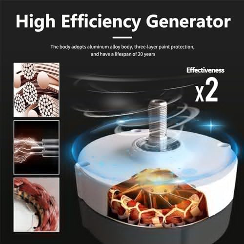 Kit generatore per turbina eolica con regolatore di Carica, apparecchiatura per la Produzione di energia elettrica Verticale, generatore a magneti permanenti a Basso Numero di Giri da 12000