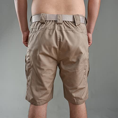 Burc 2023 Upgraded Tactical Waterproof Shorts Men's Summer Casual Relaxed Fit Hiking Fishing Cargo Shorts With Pockets (Green,L) #TOP6