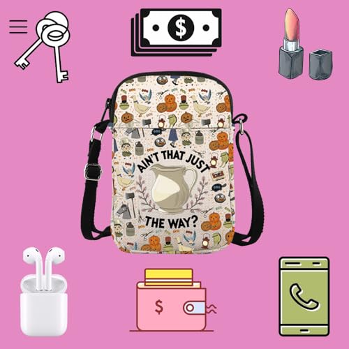 TSOTMO Cartoon Inspired Gift Ain't That Just The Way Crossbody Bag Pottsfield Harvest Festival Fall Cozy Season Fall Time Bag3