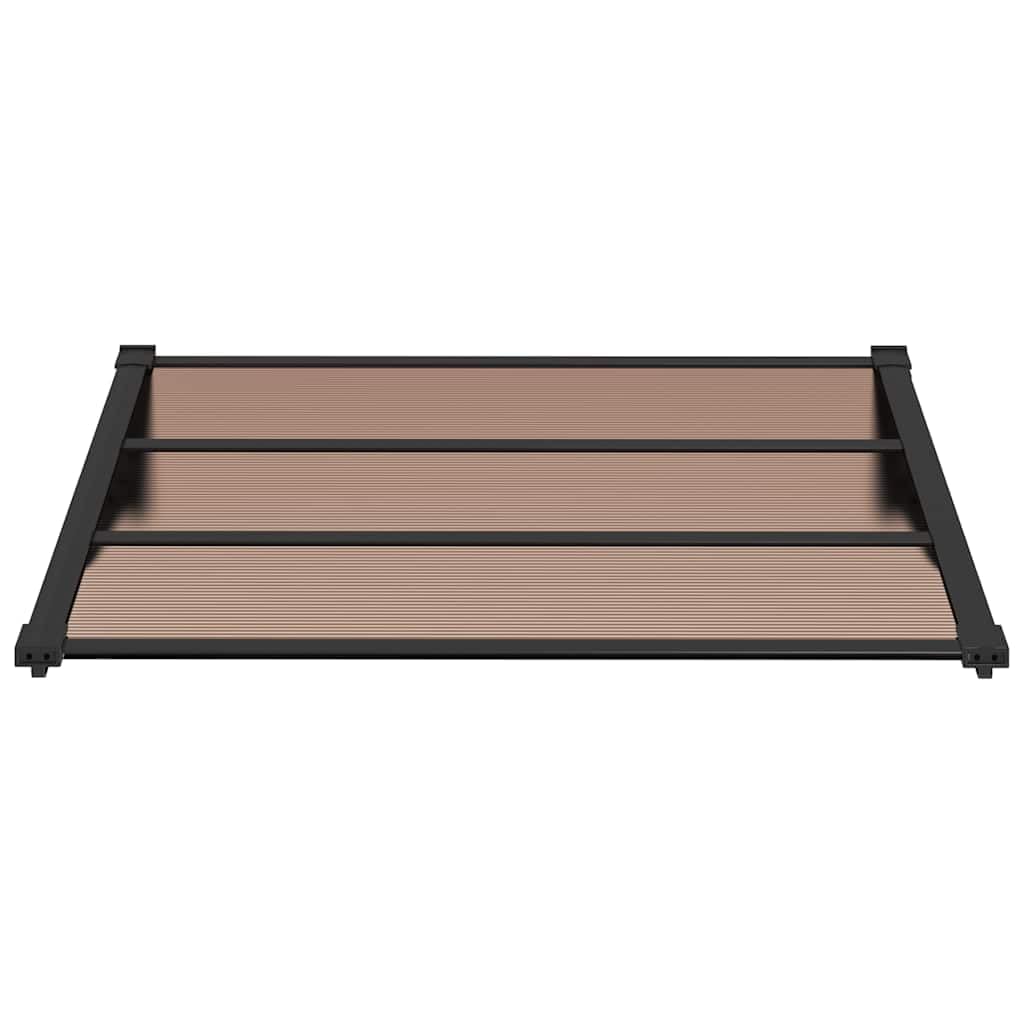 vidaXL Tettoia per Porta Nera 122x90 cm in Policarbonato, pensilina per Porta, pensilina per Porta Posteriore, Tenda da Sole, pensilina per Portico