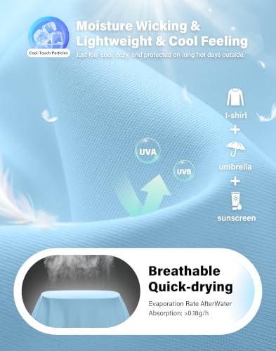 Image of UPF 50+ Sun Shirt for Women Long Sleeve Quick Dry UV Protection Hiking Top