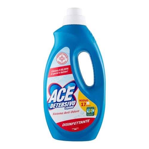 Ace Detersivo Lavatrice Disinfettante 17Lavaggi, 935Ml