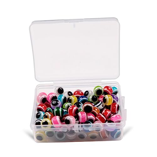 Gogogmee 100Pcs Fishing Lure Eyes Mixed Color Artificial Baitfish Making Eyes for DIY Crafting and Tackle Supplies Durable and Realistic Simulation Fisheye Accessories