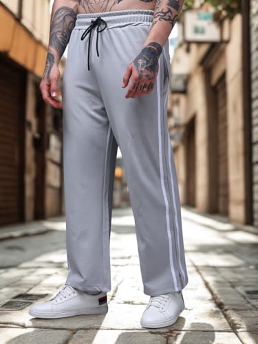 Image of Men's Loose Fit Side Tape Trackpants