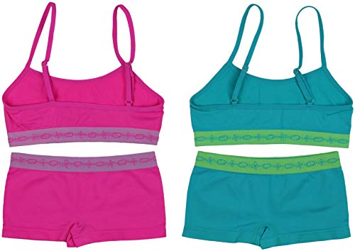 Image of ToBeInStyle Girl Pack of 6 Set Spaghetti Strap Training Bras & Boyshorts Bikinis