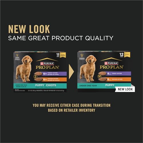 Purina Pro Plan Development Wet Puppy Food,Grain Free Chicken Entree and Grain Free Turkey Entree Variety Pack - 13 oz. Cans,(Pack of 24) - image 2