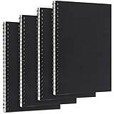 Classycoo A5 Spiral Notebook 4 Pack 7.9" x 5.5" Kraft Cover Notebook Ruled Lined Journal Notebook 58