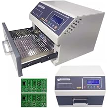 1600W Reflow Soldering Oven with Powerful 3D Hot Air Circulation + Infrared Heating, SMTBenchtop Reflow Oven, English Operating System, 350 * 300 mm Welding Area, with 500g Solder Paste