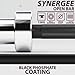 Synergee Open 15kg Women’s Black Phosphate Shaft and Chrome Sleeve Olympic Barbell. Rated 1000lbs for Weightlifting and Powerlifting.