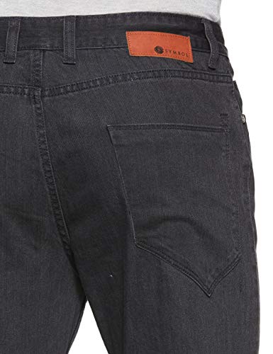 Image of Amazon Brand - Symbol Men's Relaxed Fit Jeans (ADBX-RN-586 Black1 28)
