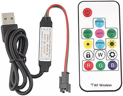 Miniatura 1 de WS2812B WS2811 SK6812 Controlador LED RGB Dimmer 5V RF inalámbrico 3Pin Jack Salida USB WS2812B RGB LED Strip Control remoto