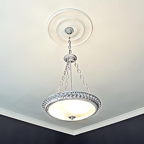 Rosace Profhome 156023 en mousse polyuréthane rigide de diamètre 59 cm - 4