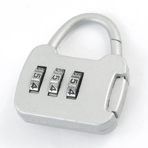 Image of Aexit Travel Light Padlocks & Hasps Gray Plastic Luggage Suitcase Bag Code Combination Padlocks Lock Padlock