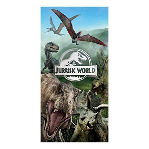 Halantex Jurassic World - Toalla de baño (70 x 140 cm, 100% algodón)
