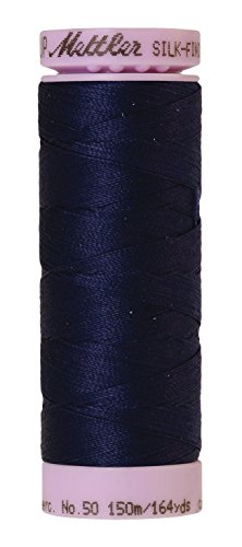 Hilo de algodón Mettler Silk-Finish 164 yd/150 m índigo miniatura 1