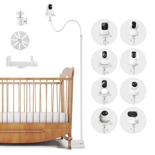 Gxpjycfob Soporte Universal para Vigilabebés, Altura Regulable de 90-170 cm, Soporte para Cámara Monitor de Bebé con Palo Flexible y Tornillo 1/4, Compatible con La Mayoría de Vigilabebés