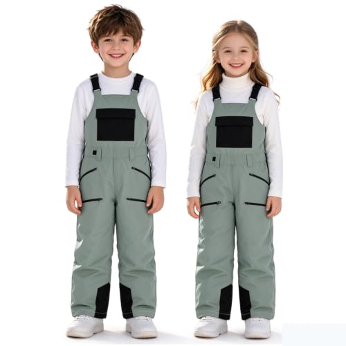 Kids Snow Bib Overalls Insulated Waterproof Adjustable Strap Ski Snow Pants - image 1