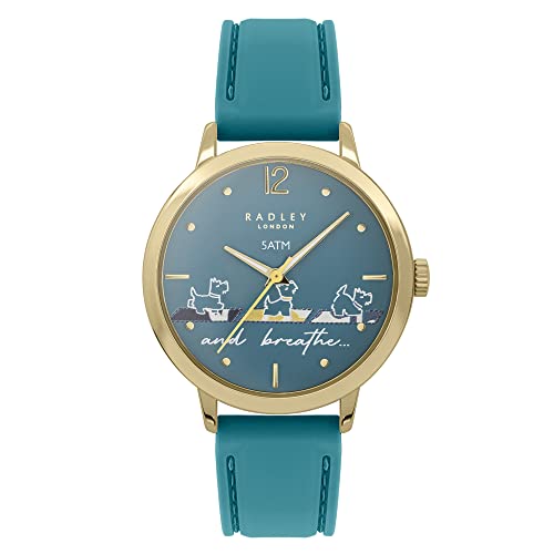 RADLEY Ladies Yoga Dog Veridgris Silicone Strap Watch RY21610