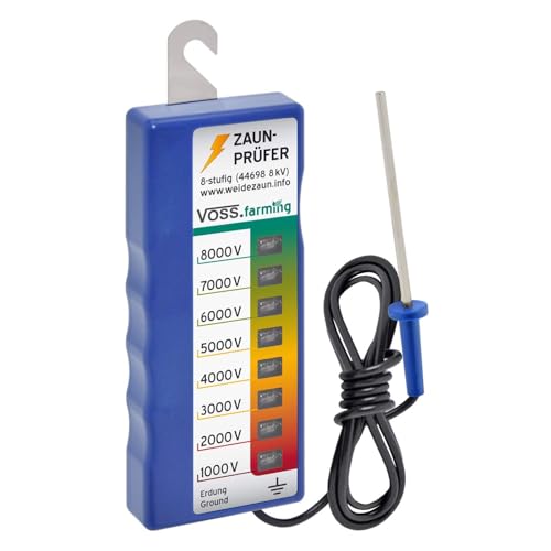 VOSS.PET Elektrozaun Komplettset für Hunde Hundeset, Weidezaun Elektrozaun Gartensicherung Hundezaun Katzenzaun mit Weidezaungerät, Elektrozaungerät