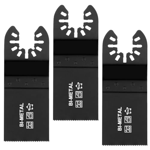 PAYA Multitool Sägeblätter Oszillierende Klingen E-cut Zubehör Bi-Metall sägeblatter zum Universal Schnellwechsel Schneiden von Metall, Trockenbau, Holz und PVC, 3tlg HP24