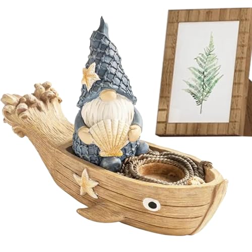 Yhsioaklo Decoración de jardín con gnomos, gnomos en Miniatura | Estatua de de velero Artesanías de Resina,Decoraciones Decorativas para el hogar, Figuras de jardín en Miniatura,