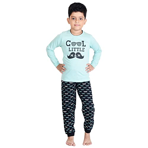 Image of Clothe Funn Boys Printed Cotton Full Sleeves T-Shirt & Pant Set