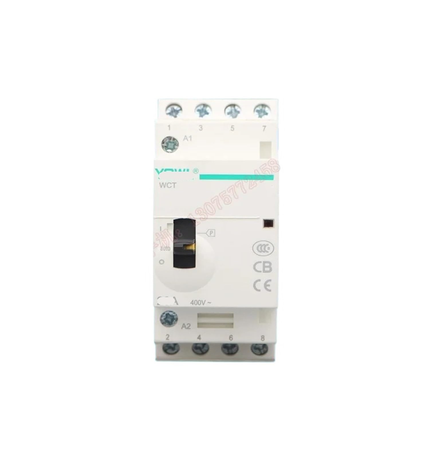 Contacteur bouton modulaire AC domestique 4 pôles commande manuelle 20A - 4