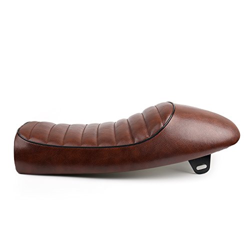Bruce & Shark Universal for Cafe Racer Motorcycle Seat, Vintage Retro Flat Hump Design for Scrambler/Flat Tracker, Synthetic Leather & Soft Foam, Universal Fit2