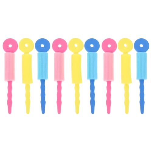 IWOWHERO 9Pcs Sponge Hair Rollers for Women,Heatless Sleeping Hair Curlers Curling Tool for Women Girls