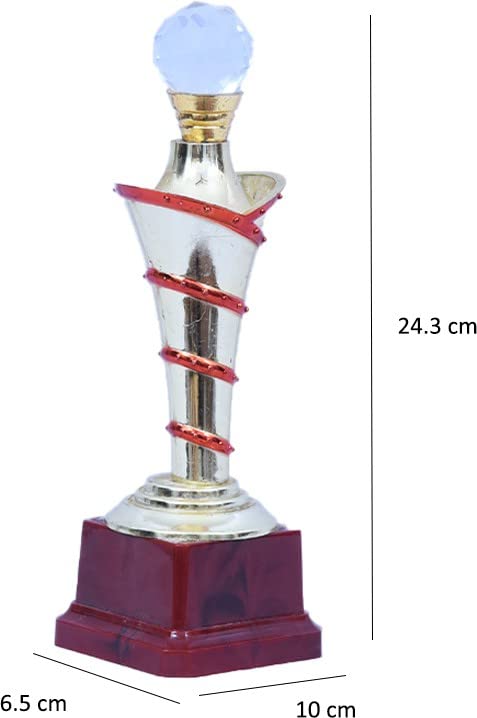 Image of Crystal Globe Trophies Shield for Winners Party Celebrations Ceremony Appreciation Gift for Winners Gold /Brown Cup Trophy Award for School Sport Academy for Teachers and Students