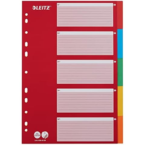 Leitz A4 1-5 Heavy Duty Dividers Cover