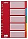 Leitz Register für A4, Deckblatt und 5 Trennblätter mit Taben, Rot/Mehrfarbig, Recyclingkarton, 43866000