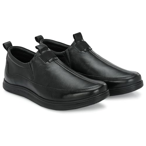 Image of Blue Leather by Centrino Genuine Leather Men's Slip On| Moccasins Non-Slip|Loafer Comfy Lightweight |Round Toe Slip-On Shoes |Trendy Non Lace-Up Design | Stylish with Soft Cushioned Insole (3954)