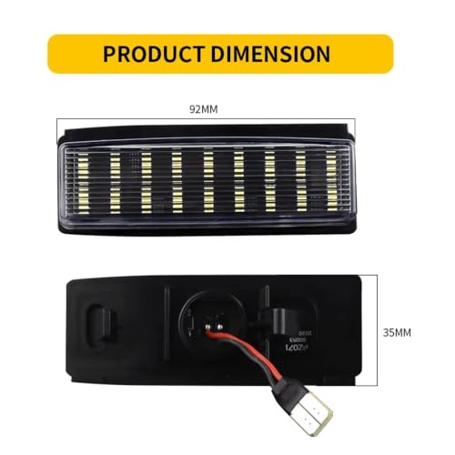 Luz de matrícula LED para Mazda MX5 Miata MK3 NC 2006-2015 bombilla blanca 6000K 6
