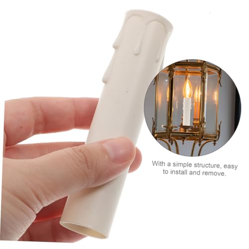 Fundas para Candelabros de Lágrima Repuestos de Velas Altas en Pp Blanco 5