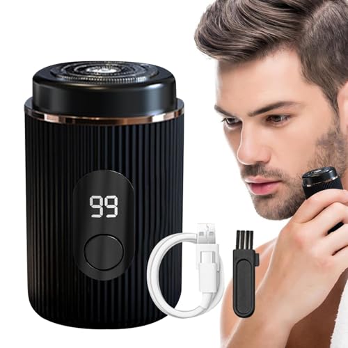 Máquinas de afeitar recargables para viajes,Afeitadoras eléctricas portátiles,Afeitadoras eléctricas recargables recortadoras de barba portátiles - Afeitadoras faciales lavables compactas inalámbricas