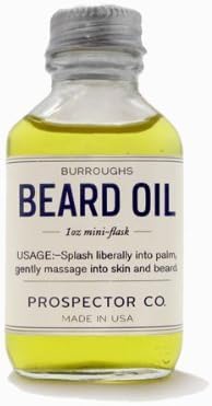 Prospector Co. Burroughs - Mini frasco de aceite para barba de 1 oz