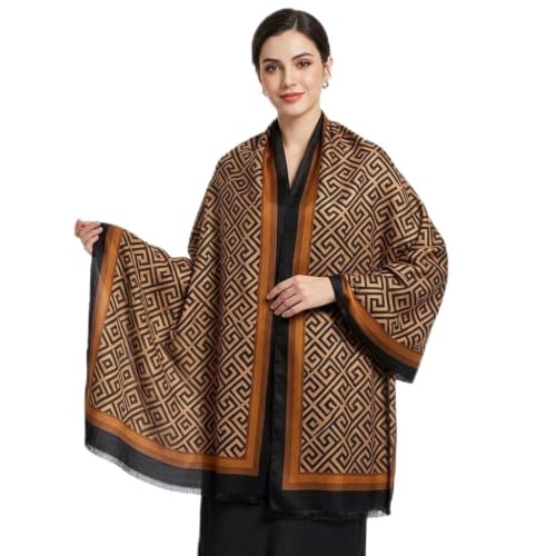 Image of Floral Printed Silk stole | silk Scarf for Women | stylish silk stole for women | Soft Lightweight Stole, Shawl & Neck Wrap | Scarf for Wedding, Party, Travel & Casual Wear