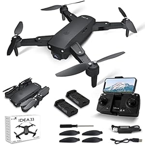 IDEA33 GPS Drone met 4K Verstelbare Camera, Professionele Opvouwbare RC Quadcopter 5 GHz WIFI FPV, Optische…